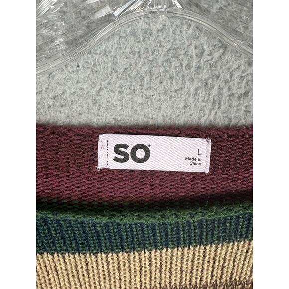 So Sweatshirt Women’s Juniors Large Multicolor Star Cropped Flare Sleeves Fun - Picture 4 of 12